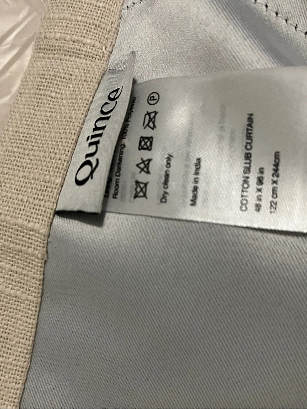 Quince Cotton Slub Room Darkening Curtain Panels set of 2 in Natural